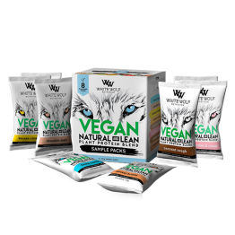 White Wolf Vegan Natural & Lean Protein 8 Flavour Sample Pack