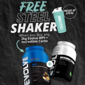 Evolve 2kg WPI + Incredible Carbs & FREE SHAKER