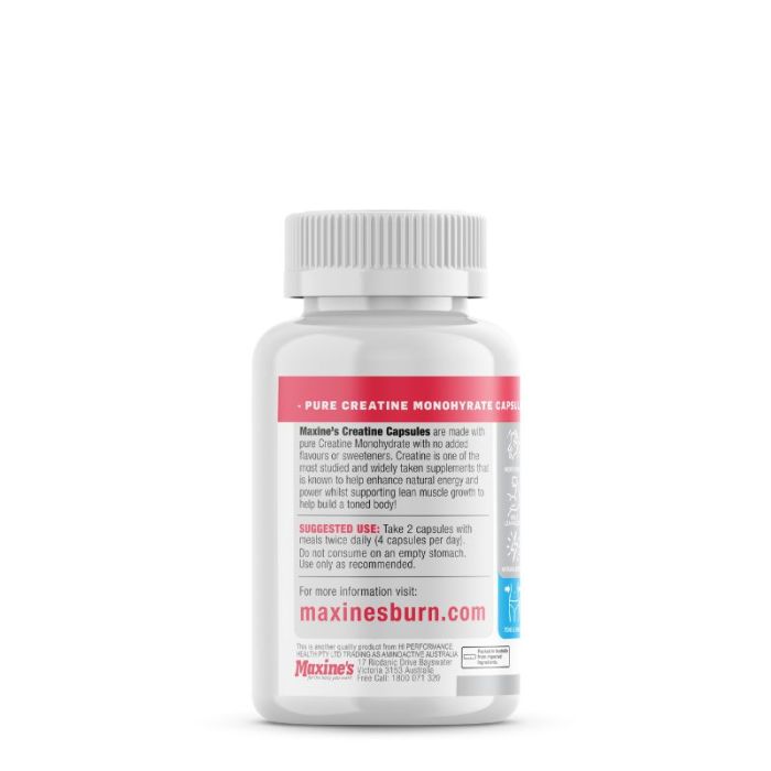 Maxines Creatine Capsules 100 Caps