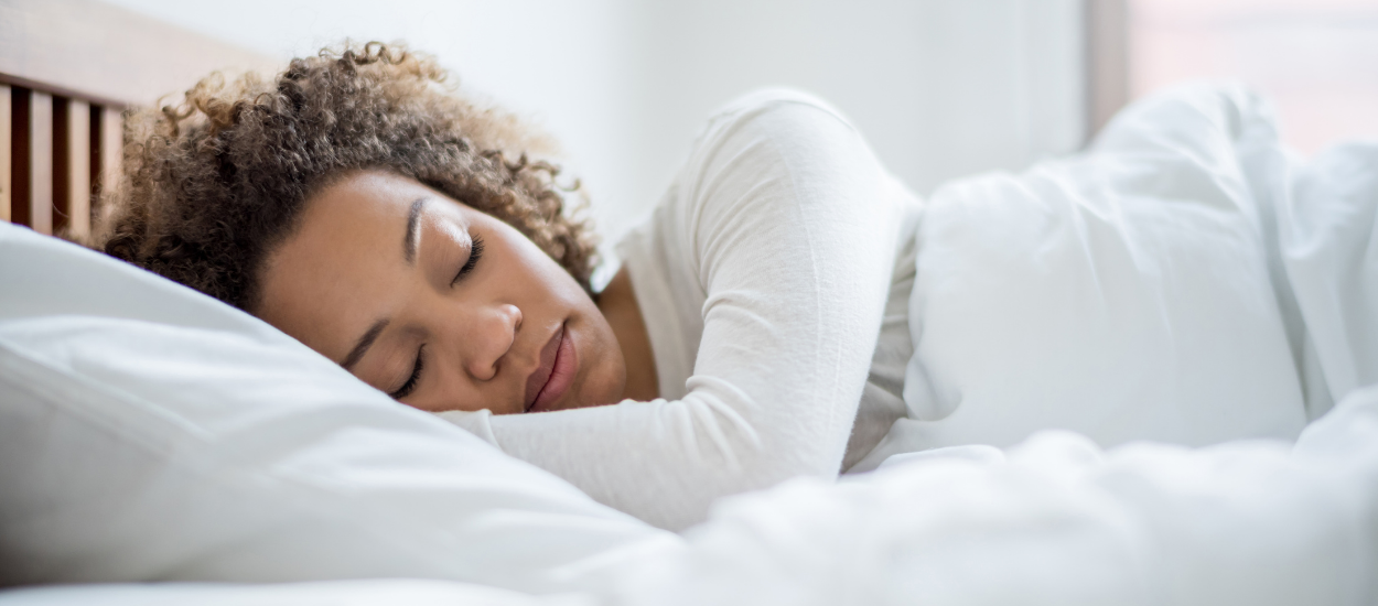 woman sleeping in bed