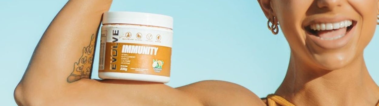 Immunity supplement from Evolve Nutrition designed for immune system support.