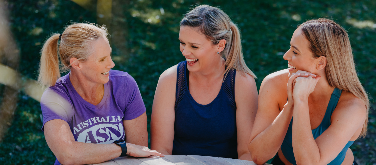three women together socialising 